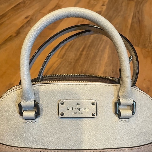 Kate Spade Carli Grove Street Warm Beige/Cement Leather Satchel - Picture 5 of 11